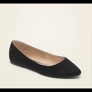 Faux-Suede Pointy Ballet Flats